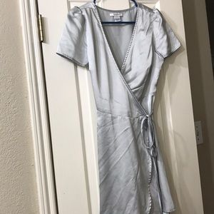 Silver wrap dress